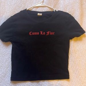 black tight crop top